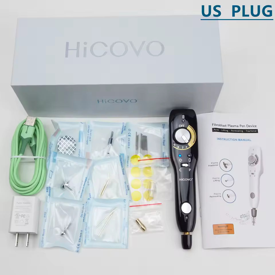 Black Automatic Plasma Pen for Skin Rejuvenation