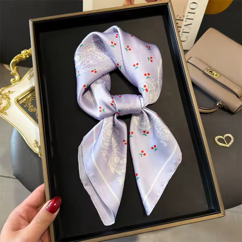 Silk Satin Headkerchief Women