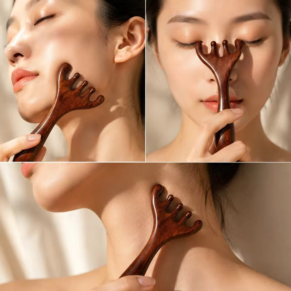 Natural Sandalwood Scalp Massage Comb
