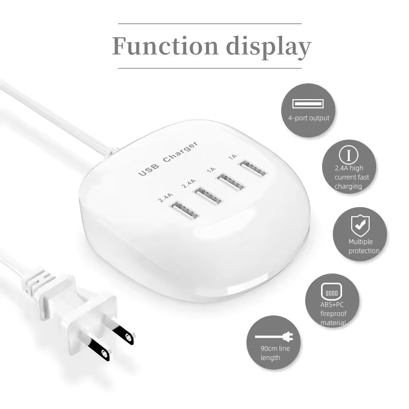 4/10-Ports USB Charging Station50W