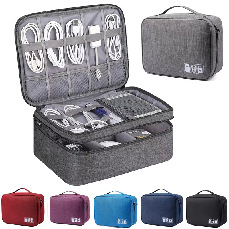 Portable Electronic Accessories Organizer Bag