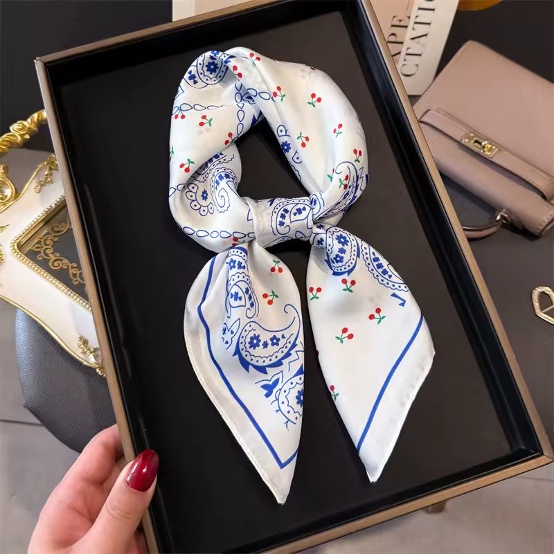 Silk Satin Headkerchief Women